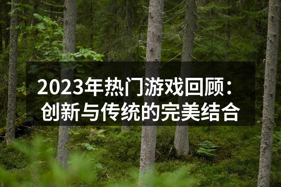2023年热门游戏回顾：创新与传统的完美
